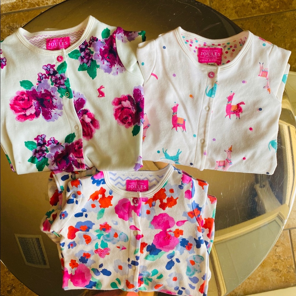 Joules footie lot of 3 (9-112 months)